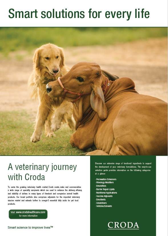 Veterinary drug excipients cover