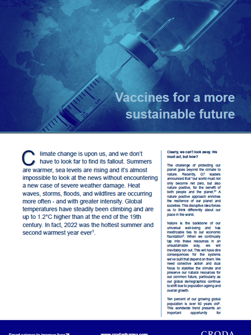 Vaccines for a sustainable future final cover